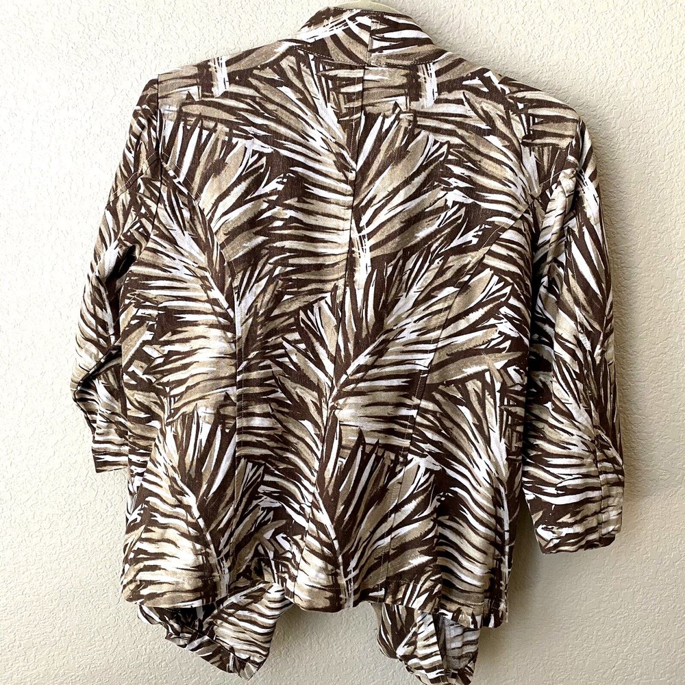 Christopher Banks Linen Blend Water Front Cardigan Size M - Picture 2 of 5
